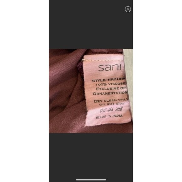 Sani Womens Maxi Dress Maroon Side Pockets Printed Details‎ Size Small - Picture 8 of 10